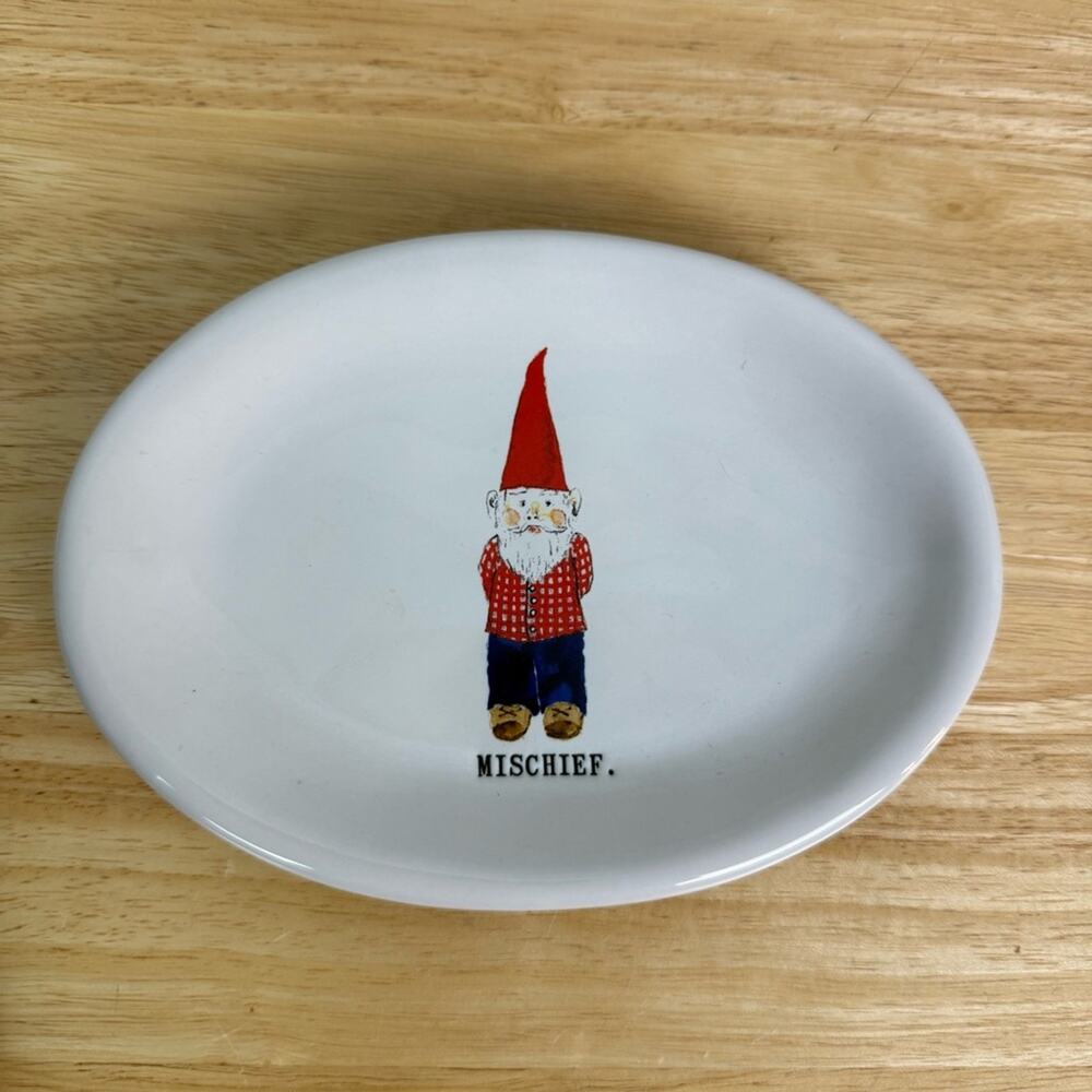 Rae Dunn Mischief Gnome Small Plate